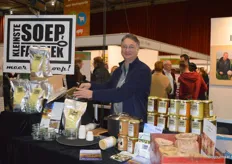 Michel Jansen van KleinsteSoepFabriek, deelnemer op het Foodplein. Hij wil nieuwe soepen gaan ontwikkelingen met peulvruchten, helemaal van deze tijd, en lokale producten gebruiken in deze soepen. Wordt vervolgd..